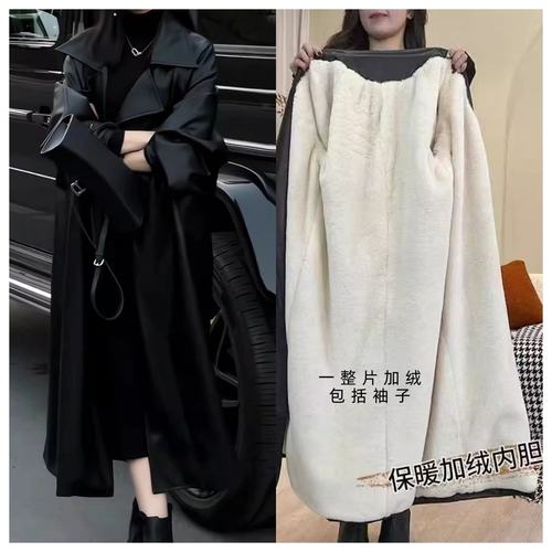 加绒加厚皮衣外套女2025