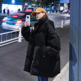 新款 连帽加厚棉衣棉服冬季 女装 宽松百搭面包服潮 300斤胖mm大码
