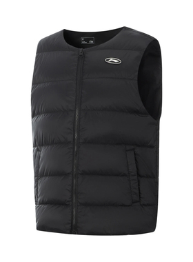 李宁男女大童同款2025冬季新款保暖防泼水85%鸭绒羽绒马甲YMRV005