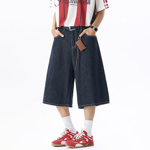 JY STYLE 原牛复古潮牌牛仔裤男夏季高街百搭宽松直筒牛仔裤