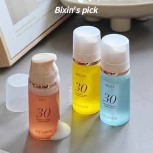挑战30秒出门 韩国院线menokin快速焕肤肌肤水光泡沫面膜保湿抗氧