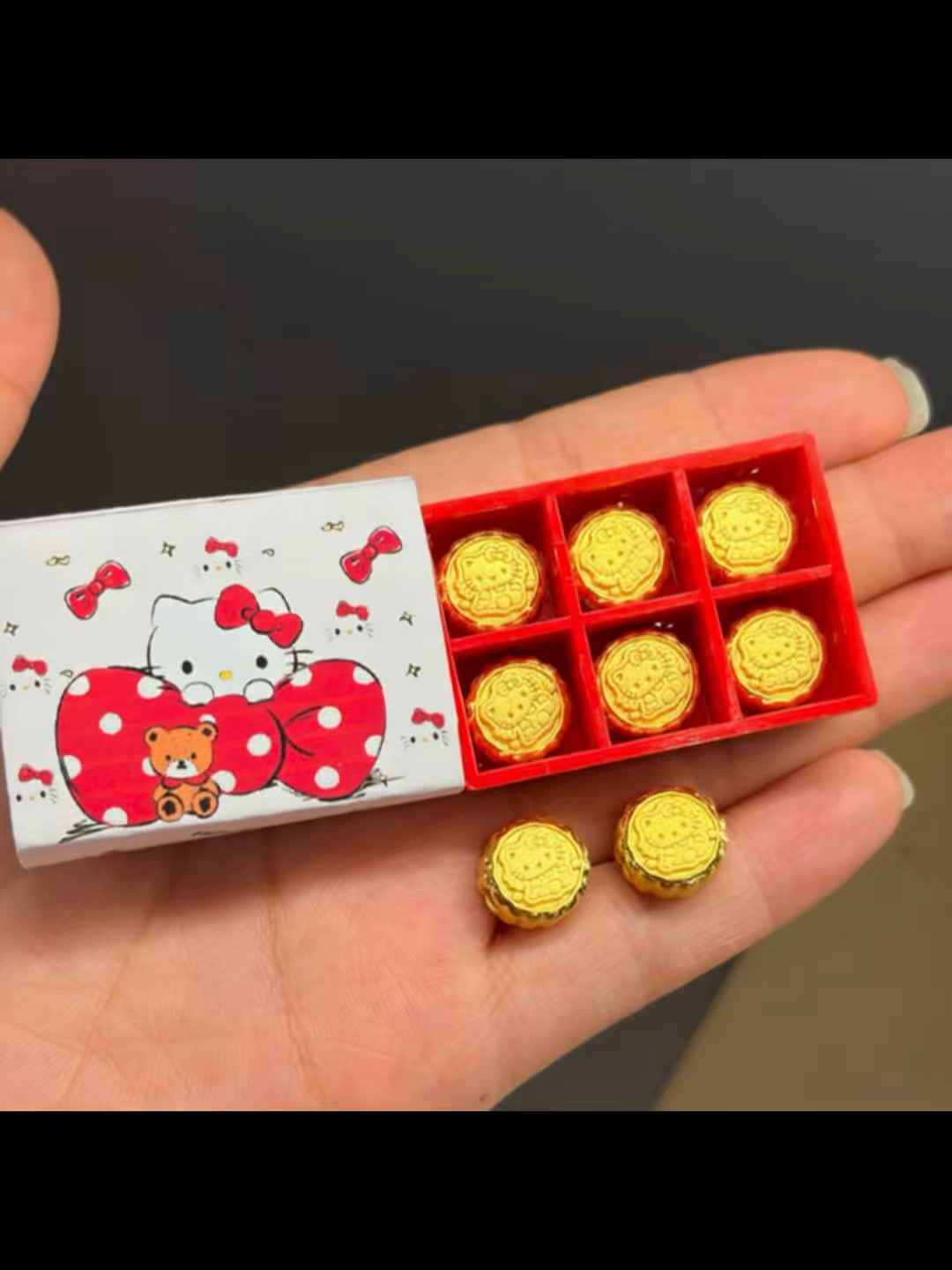足金999kitty猫月饼4.5克黄金中秋送朋友闺蜜中秋花好月圆礼物