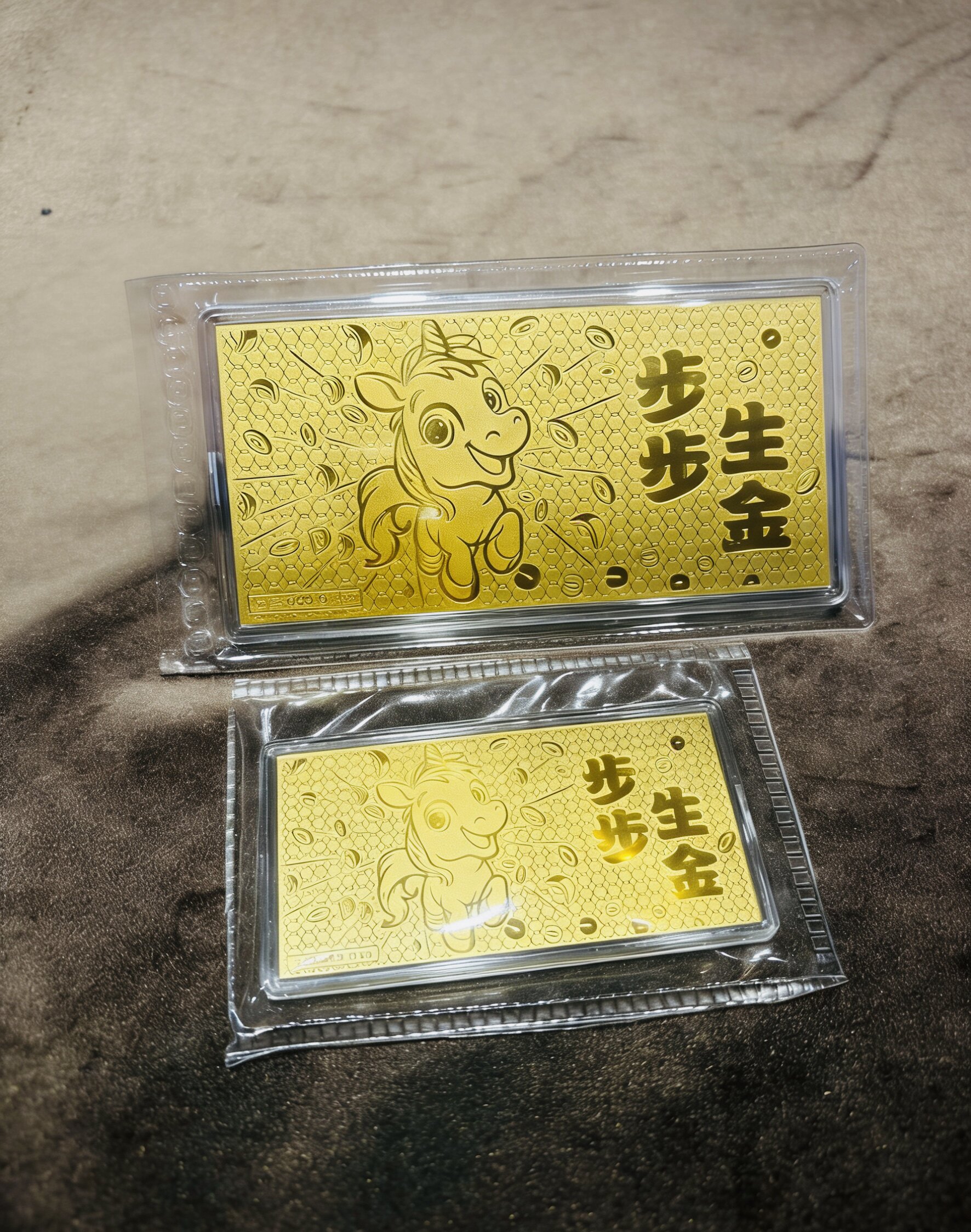 马年礼物黄金金钞足金0.5克 1克金红包压岁钱备注款式