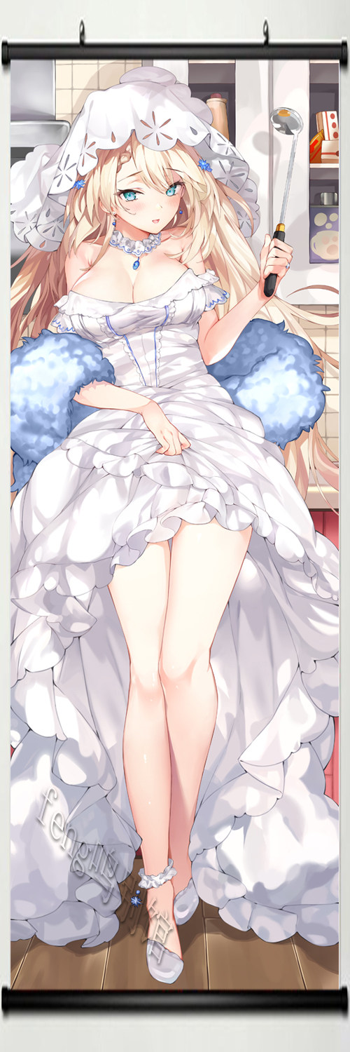 原创少女前线G36主题挂画纯白矢车菊少女前线周边ACG大幅等身挂画