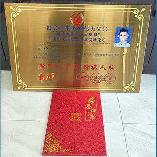 十五五新时代中医楷模人物一金属牌匾一证书官网可查全国通用荣誉