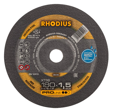 电厂检修用进口切割片德国进口RHODIUS不锈钢切割片180*1.5*22.2