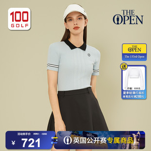 T恤 THEOPEN英国公开赛高尔夫polo衫 夏季 时尚 运动弹力女士短袖