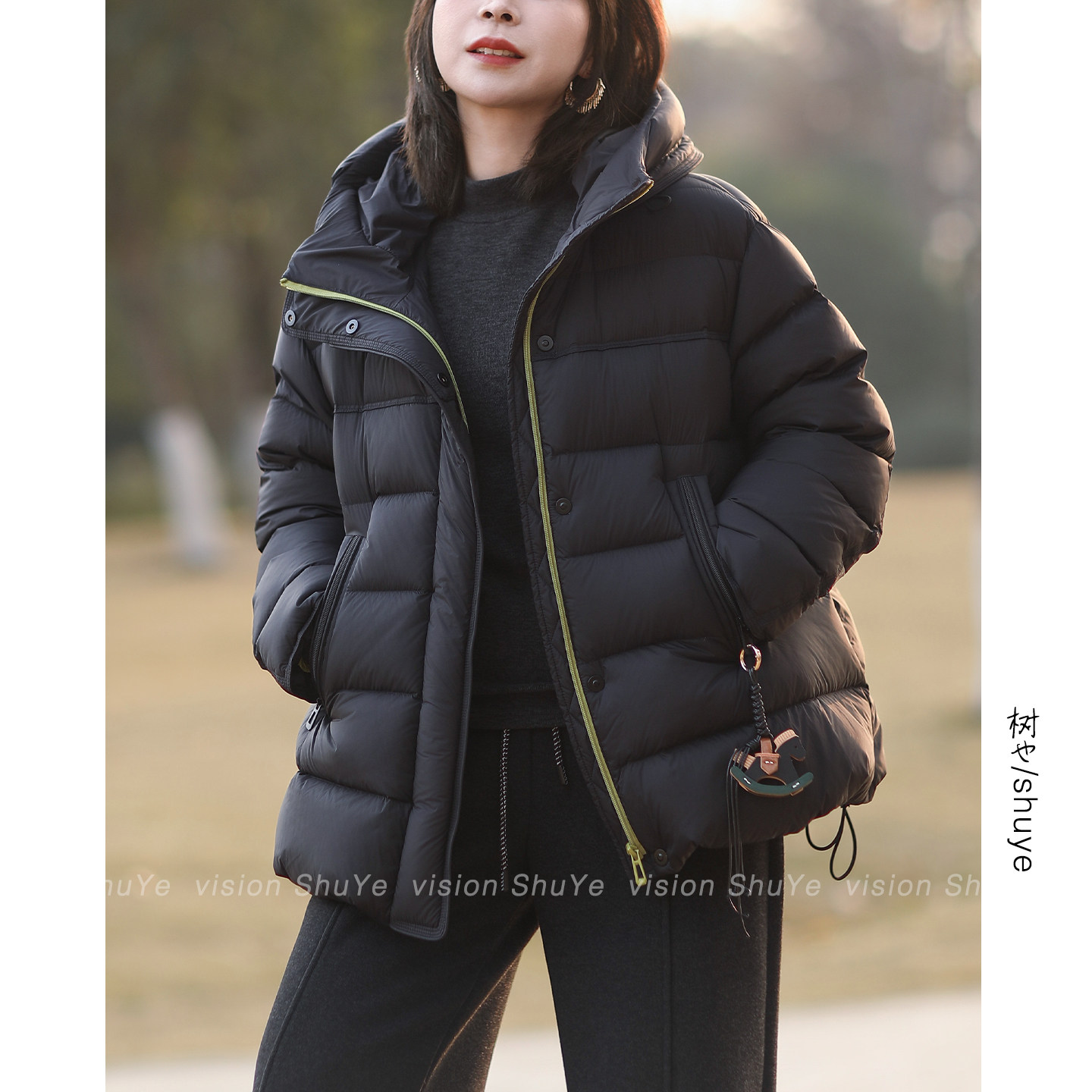 树也 加厚大被子高蓬松90白鸭绒撞色设计款轻软保暖羽绒服外套女,女装/女士精品,羽绒服,淘宝优惠券,粉丝福利购,淘宝优惠卷