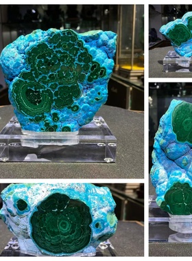 硅孔雀石矿物标本奇石宝石摆件