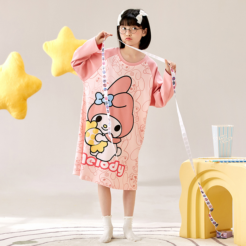 女童春秋纯棉卡通家居裙
