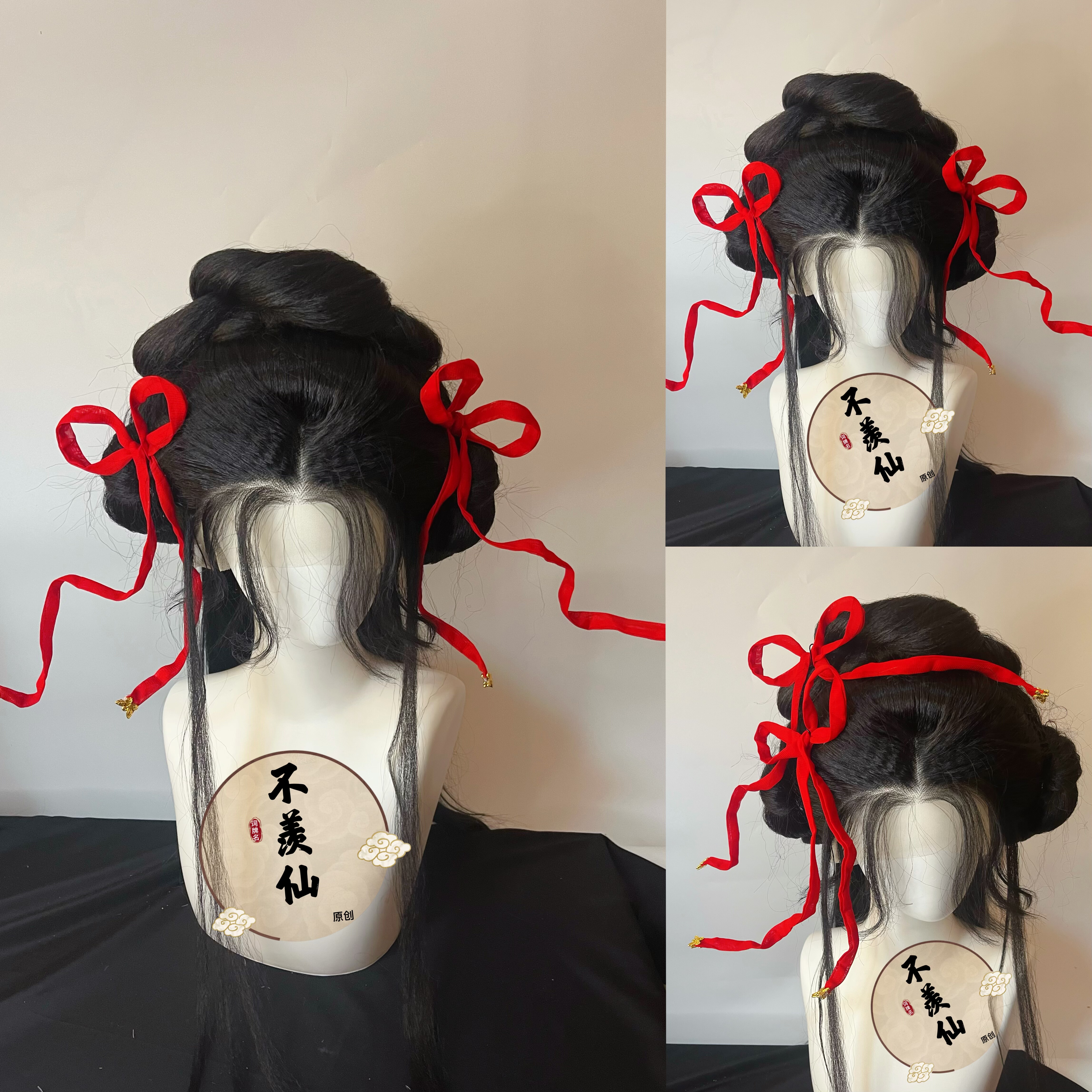 反重力蝴蝶汉服配饰雪纺仙气红发带cos带百搭蝴蝶结古风造型配饰