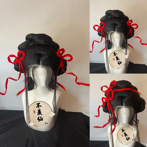 反重力蝴蝶汉服配饰雪纺仙气红发带cos带百搭蝴蝶结古风造型配饰
