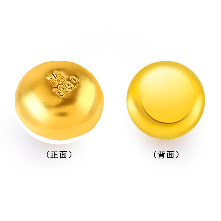 足金黄金小金豆豆1克投资金条9999黄金实心1g纯金小金嘎送礼生日
