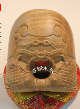 博缘木鱼工厂法器台湾8寸清漆