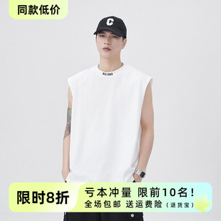高街圆领无袖 OneSolo男装 T恤美式 夏季 运动上衣 坎肩背心2025新款