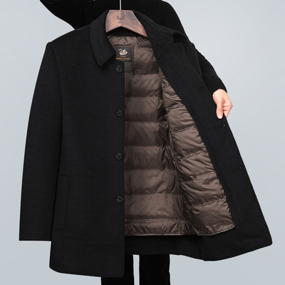 啄木鸟爸冬装外套双面羊毛呢大衣