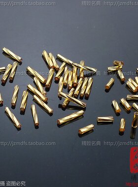 手缝螺旋金黄色玻璃圆管珠米钉串毛衣服上装饰品DIY流苏配件材料
