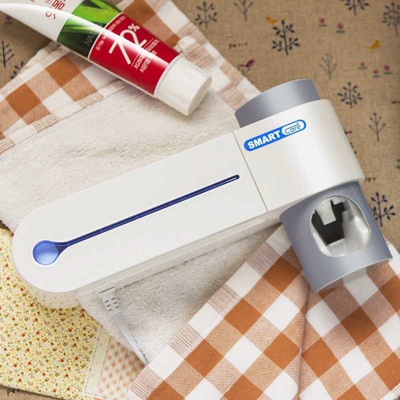 韩国牙刷消毒器全自动挤牙膏器智能杀菌烘干壁挂式电动牙刷置物架