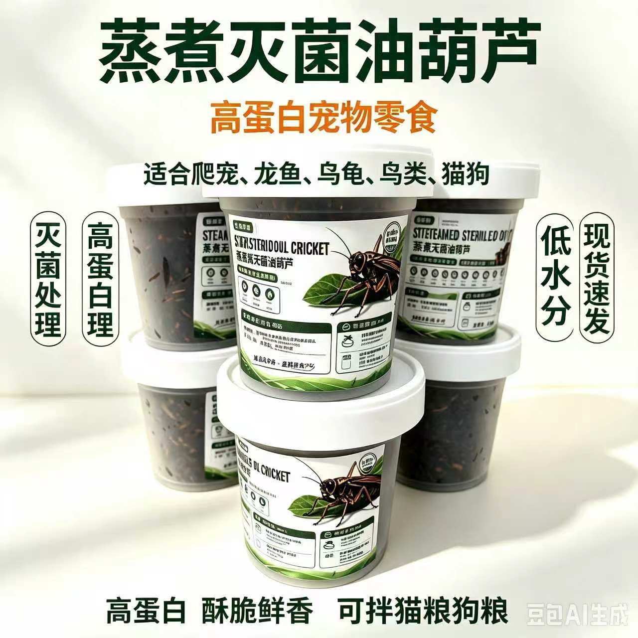 顺丰包邮蒸煮无菌黑白蟋蟀饲料画眉鸟蜥蜴蜘蛛守宫蝎子树蛙仓鼠