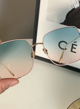 D家墨镜女渐变茶色2025年新款太阳眼镜明星网红款防紫外线doir