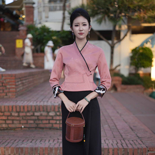 纳玉家人傣族服装 女泼水节衣服茶服工作服定制女秋 西双版 品牌正品