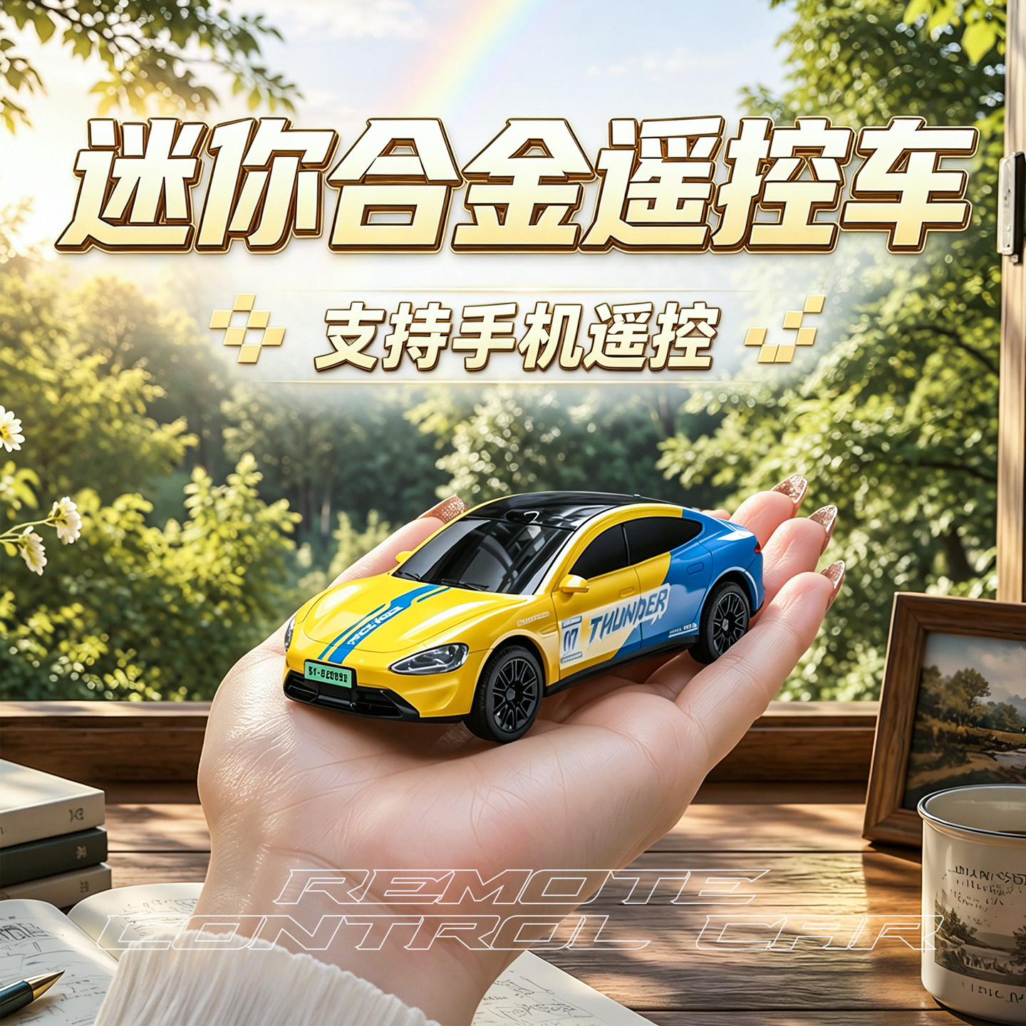 双鹰合金迷你小型rc漂移遥控车口袋玩具汽车1:64儿童跑车模型礼物