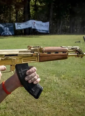 黄金ak47抛壳软弹冲锋儿童玩具QBZ95式仿真scar突击步枪电动连发