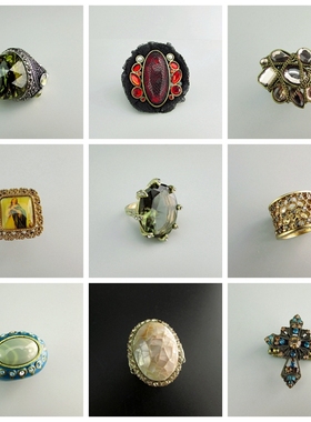 复古女合金欧美戒指清货价