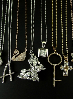 微镶锆石花朵蝴蝶钥匙流行首饰