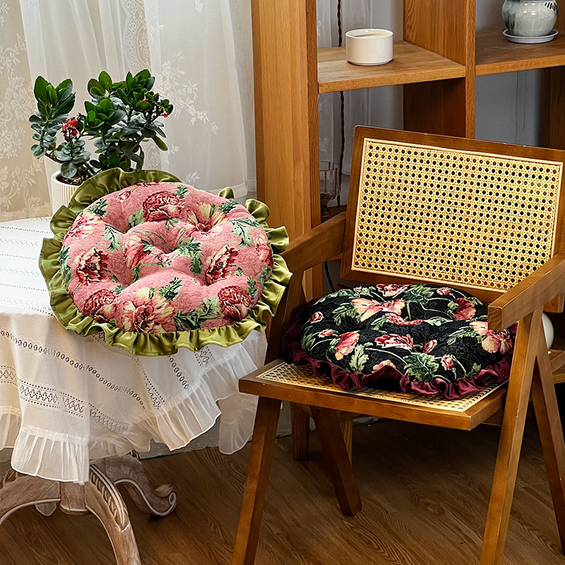 凤蝶舞复古田园风靠垫椅垫