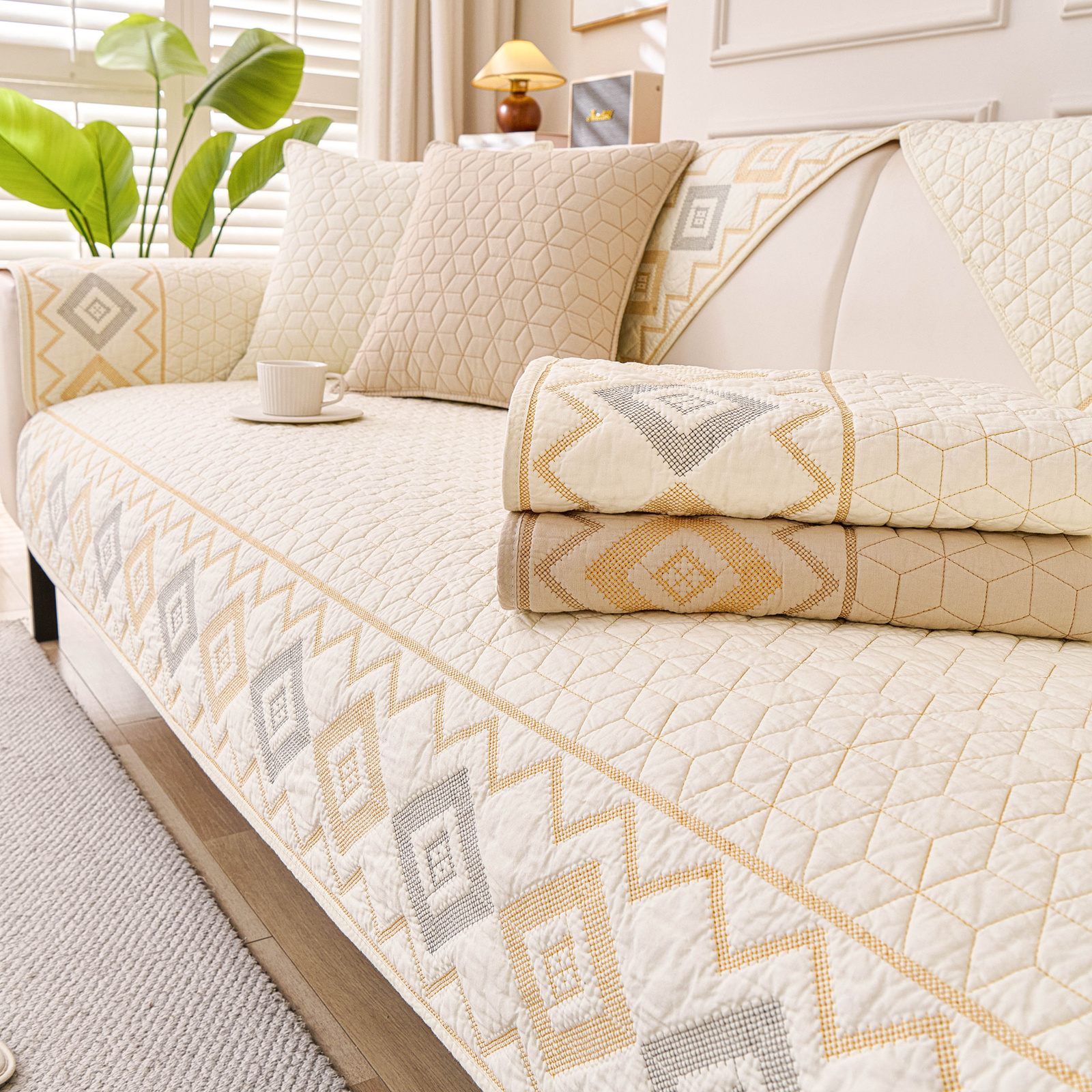 凤蝶舞秋冬新款全棉沙发垫