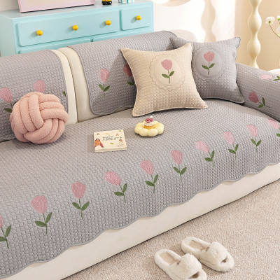 凤蝶舞四季通用水洗全棉沙发垫