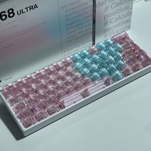 水晶键帽原厂 键帽60he 80he made68小蜜蜂ez63通用键帽爱心键帽