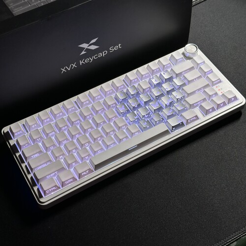 定制蝶影流光147键小全套wooting60 80 小蜜蜂68pro迈从机械键帽