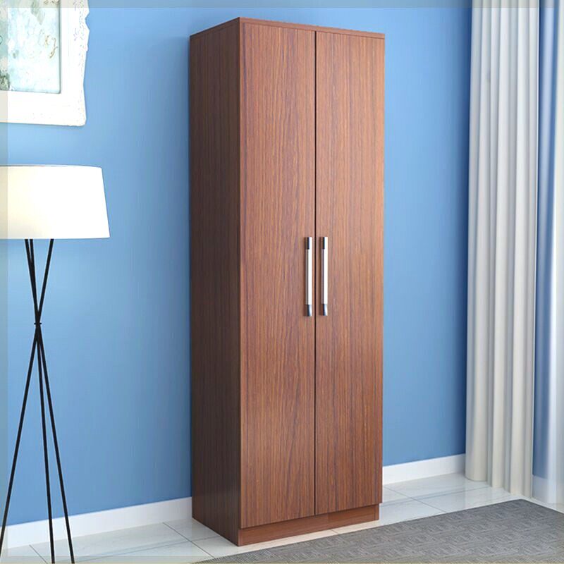 嘉羿实木双门衣柜储物柜挂衣柜收纳柜组装家用卧室立柜经济型窄柜