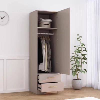 实木衣柜出租房用单人收纳柜