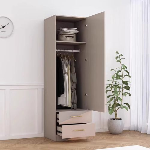 实木衣柜出租房用单人收纳柜