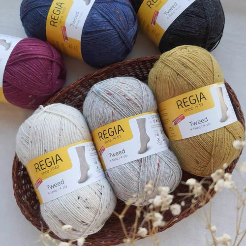 Regia tweed彩点袜子羊毛线围巾线毛衣线保暖可机洗亲肤