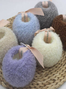 DOERS羊毛圈圈线毛线手工编织泰迪卷卷线马海毛线手编中粗羊毛线