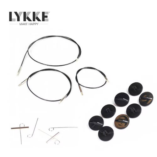 lykke可拆卸环针黑色神针扣进口环针钩针针绳编织工具DIY配件