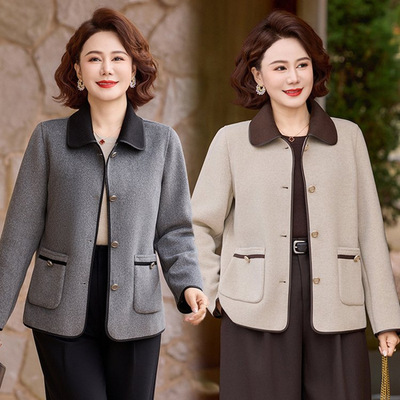 时尚妈妈春装外套50岁中年女士双