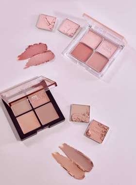 韩国代购Be aube Mix match四色腮红盘Inbora品牌24年色Sand/Rose