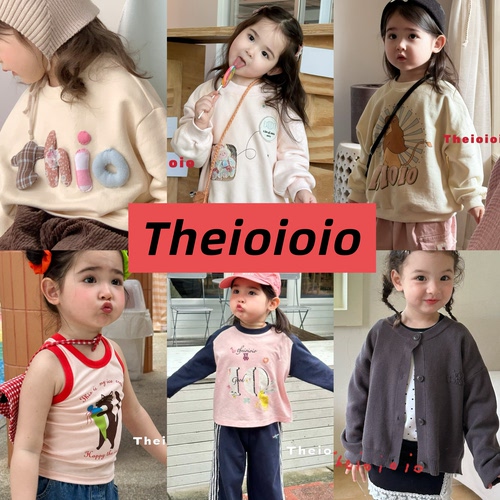 【实体清仓】ioioio女童粉色卫衣长袖T恤衫针织薄开衫