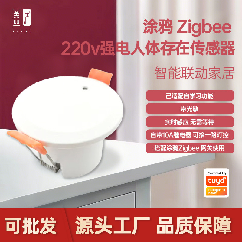 涂鸦人体传感器可选毫米波雷达Zigbee/WiFi智能感应器精准定位