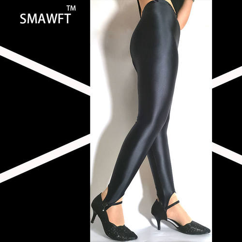 SMAWFT踩脚裤薄款锦纶光泽健美裤