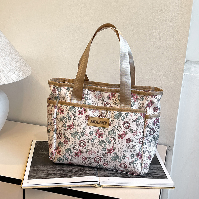 新款便当包尼龙印花大容量妈妈包上班手拎带饭饭盒袋便携手提包女,箱包皮具/热销女包/男包,托特包,淘宝优惠券,粉丝福利购,淘宝优惠卷