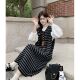 宽松显瘦百搭条纹针织连衣裙女中长款 2025春秋新款 韩版 毛衣裙子潮