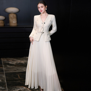 高级感小香风外套两百褶半裙休闲套装 新款 女 优雅2026年春秋季 法式