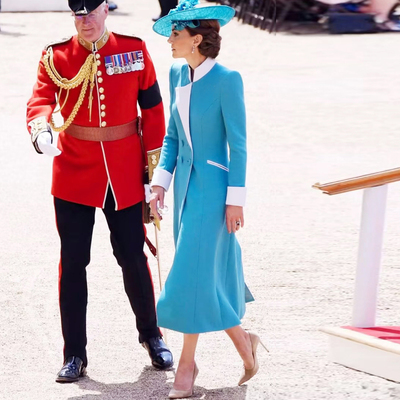 凯特王妃同款双排扣大衣外套新款