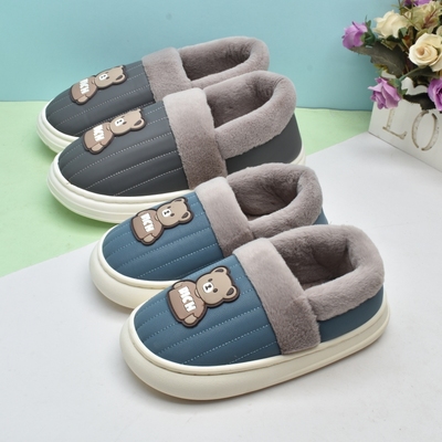 全包跟保暖卡通室内外男女棉拖鞋